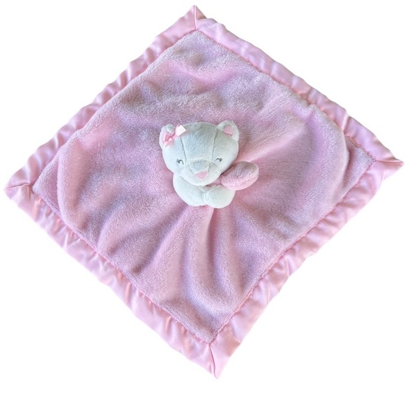 Carter’s Sleepy Kitten Cat Lovey Plush Security Blanket Snuggler 2021 Satin Trim - Picture 5 of 9